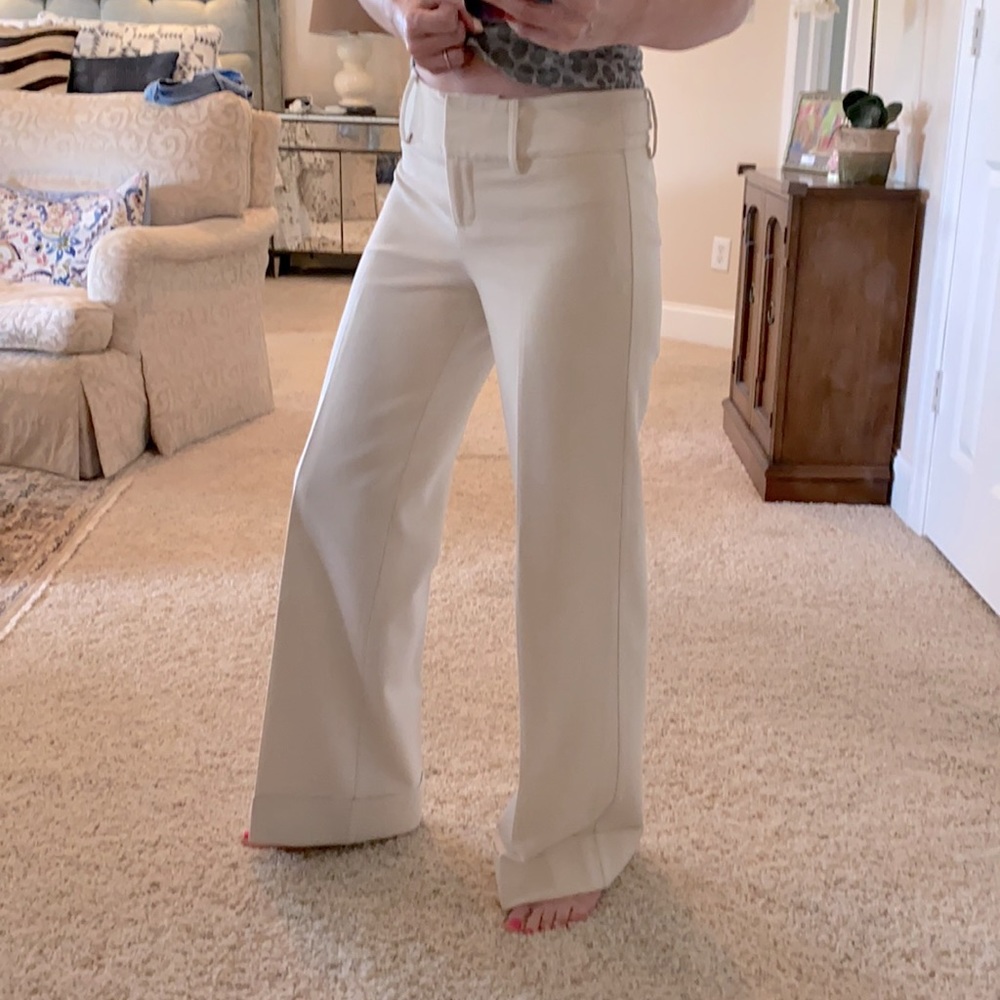 GORGEOUS Cream Wide Leg Slacks! - Picture 2 of 7